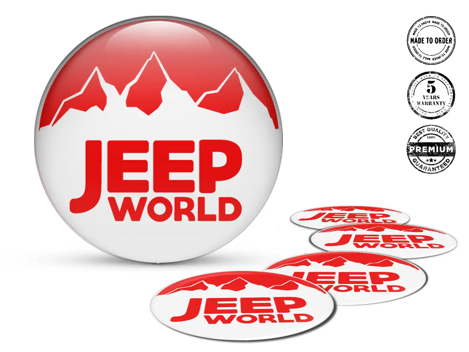 Jeep Calcomanías de Rueda Estilo Insignias de Silicona Mejoradas